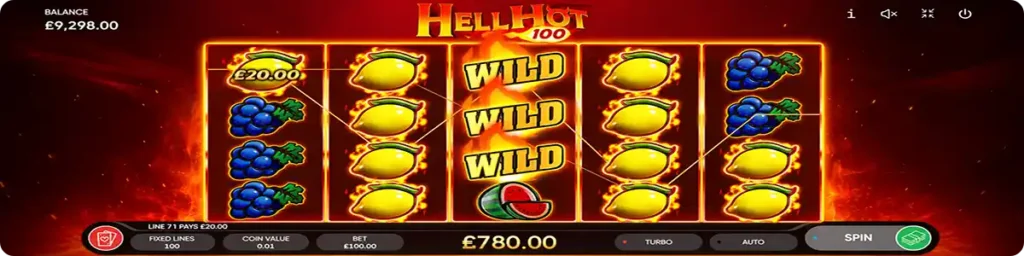 Hell Hot 100 slot gameplay at Rollino Bet